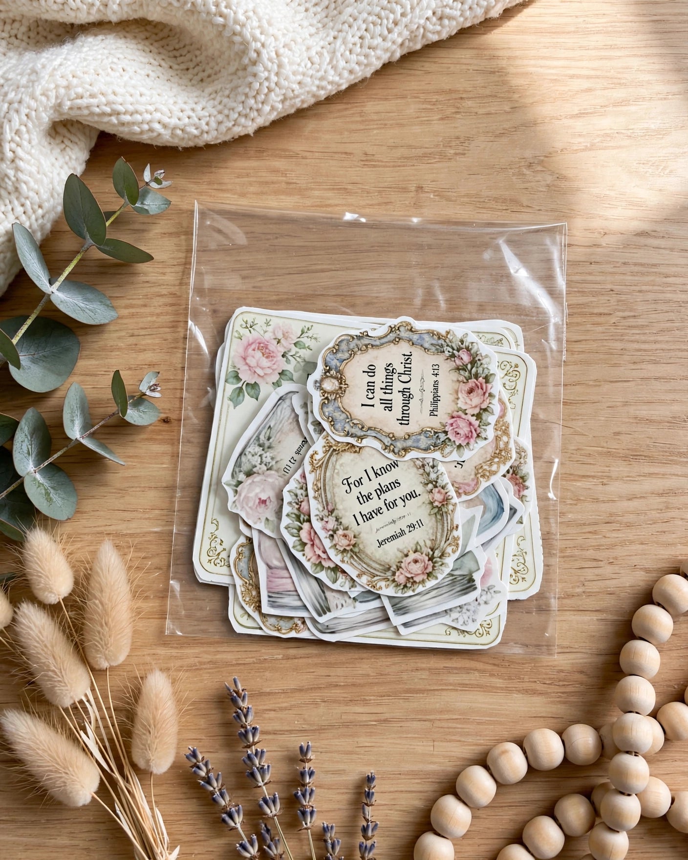 Faith & Bible Scripture Sticker Set – Christian Planner, Journal & Faith-Inspired Stickers
