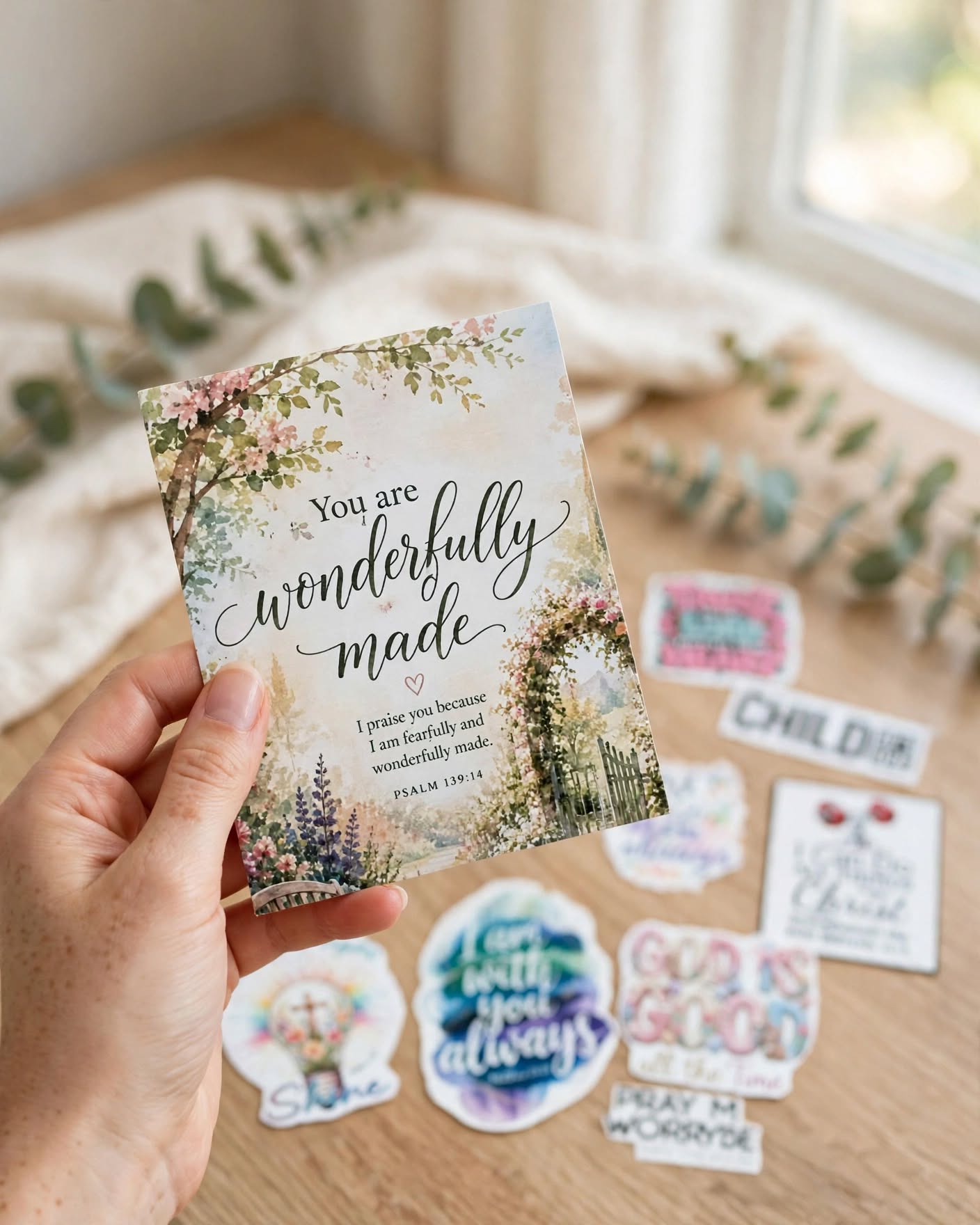 Faith & Scripture Stickers – Christian Bible Verse & Inspirational Faith Sticker Collection
