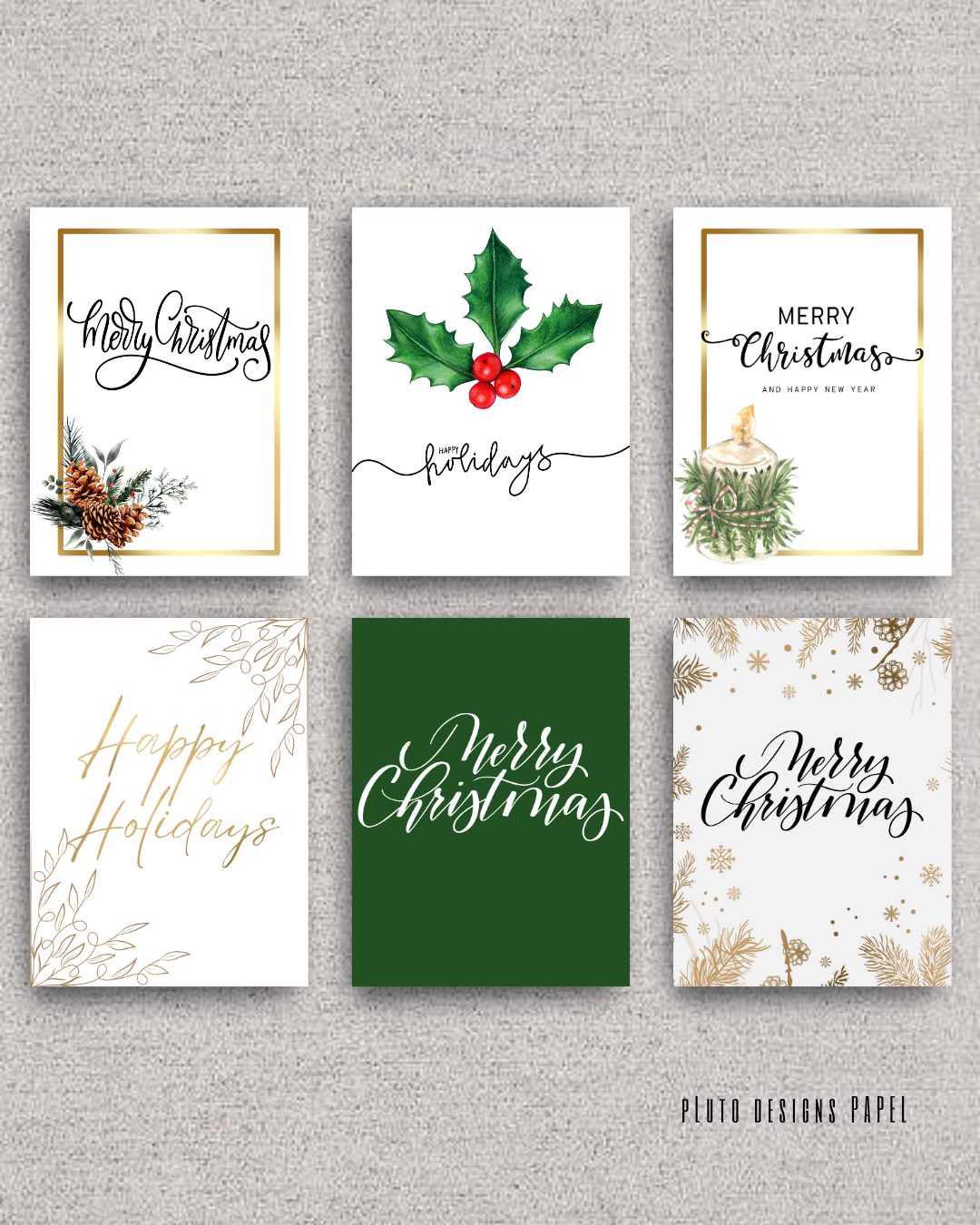 Christmas Gift Tags - Holiday Theme in Light Colors Pack of 18 (Have it personalized)